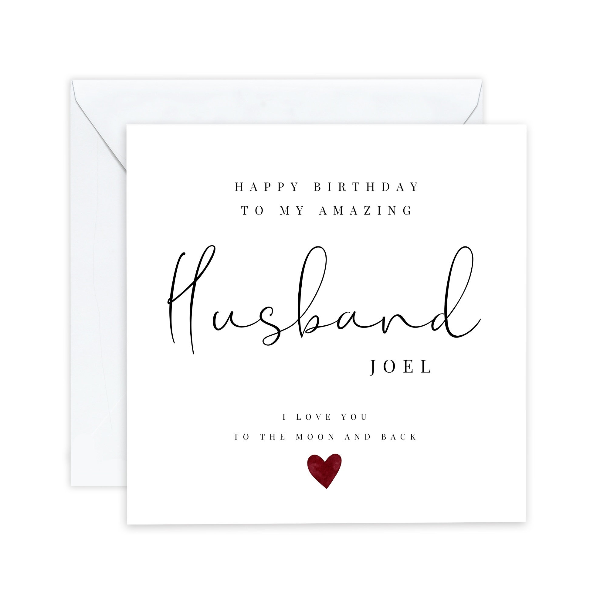 Happy Birthday Husband Card Birthday Card for Husband Etsy