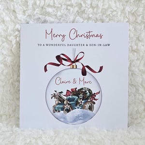 Carte de Noël personnalisée pour belle-fille et gendre, belle-fille et fils, cadeau spécial couple, cadeau de Noël. Carte personnalisée