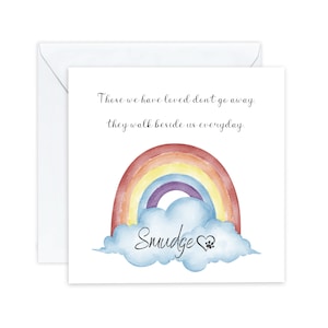 Carte personnalisée de perte d'animal de compagnie, Carte de deuil d'animal de compagnie, Carte de sympathie pour chien, Carte de sympathie pour chat, Perte de votre animal de compagnie, Carte Rainbow Bridge, Perte de chien et de chat