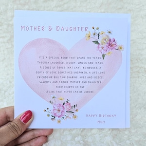 Carte d'anniversaire maman - carte pour l'anniversaire de maman - carte d'anniversaire pour elle - carte d'anniversaire poème maman - carte d'anniversaire spéciale maman