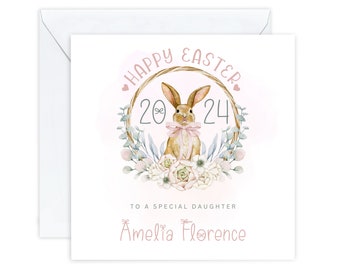 Personalised Easter cards for Daughter, Easter card for Granddaughter, Easter cards for kids, From Mummy Mum Grandma