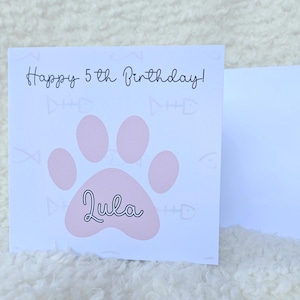 Carte d'anniversaire chat, cartes d'anniversaire pour chat, carte d'anniversaire pour animal de compagnie, carte d'anniversaire Bine, carte d'anniversaire personnalisée pour chat, carte d'anniversaire Furbaby,
