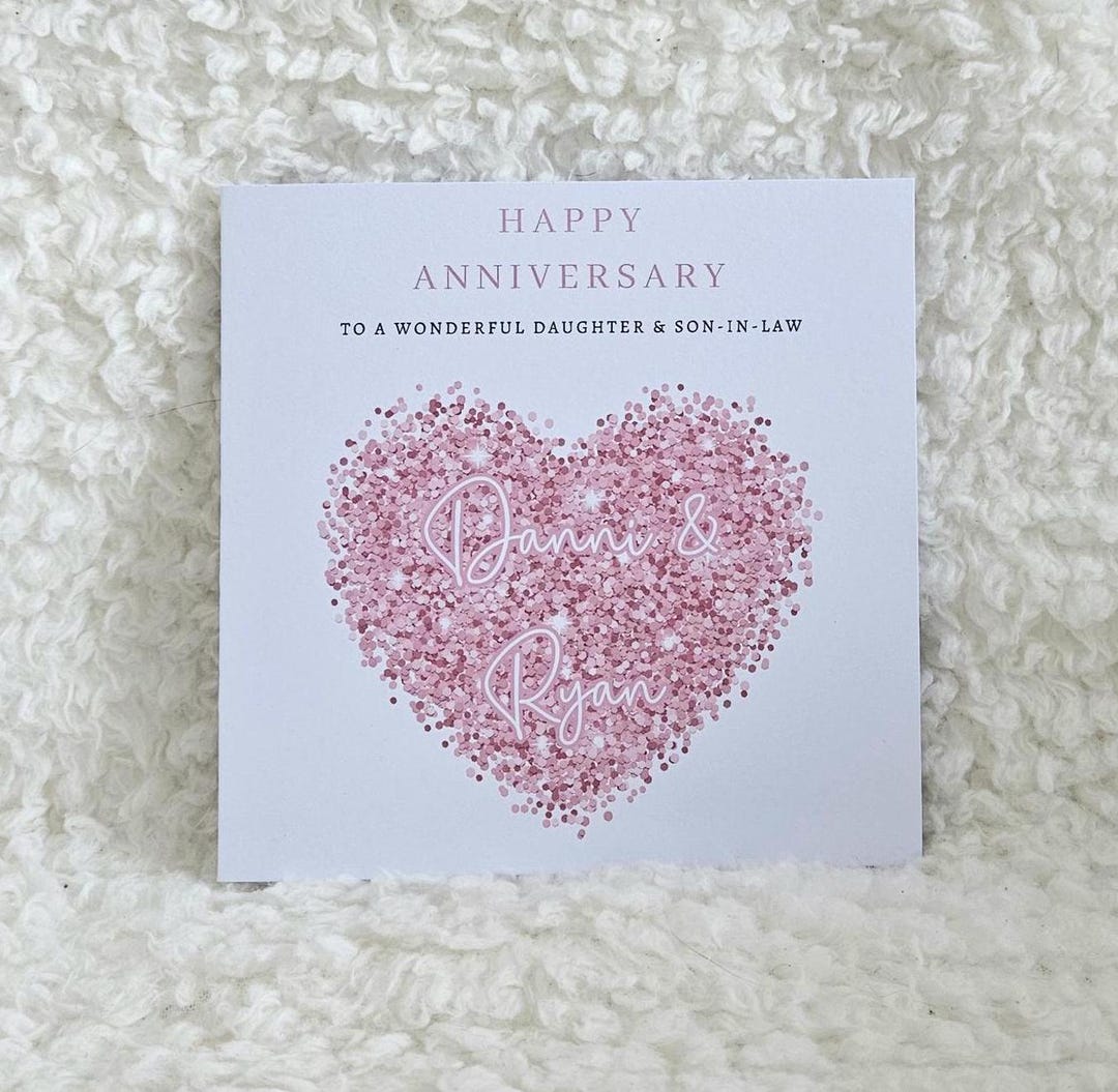 Personalised Anniversary Card for Daughter and Son in Law, Daughter in ...