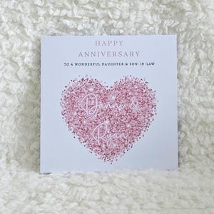 Carte d'anniversaire personnalisée pour belle-fille et beau-fils, belle-fille et fils, anniversaire spécial, cadeau d'anniversaire. Carte personnalisée