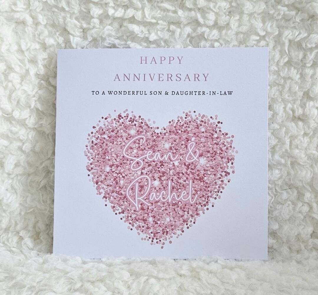 Personalised Anniversary Card for Son and Daughter in Law, Daughter in ...