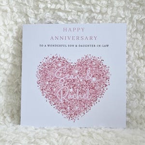 Carte d'anniversaire personnalisée pour beau-fils et belle-fille, belle-fille et fils, anniversaire spécial, cadeau d'anniversaire. Carte personnalisée
