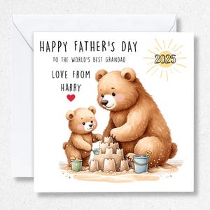 Bonne fête des pères Carf pour papa carte personnalisée pour la fête des pères, de la fille, des cartes de fête des pères faites main de grand-père, carte mignonne de fête des pères