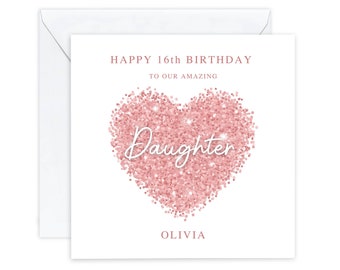 Personalised Daughter, Daughter Birthday Card, Special Daughter, Happy Birthday, Age Card For Her, Teenager, 16th, 18th, 21st, 30th,