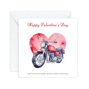 Personalised Motorcycle valentine's card for Him, Husband, Boyfriend, Partner, Motorbike Valentine Card, Customer Card, Motorbike Card