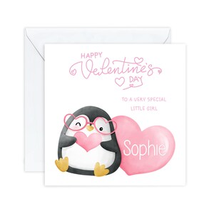Carte de Saint-Valentin personnalisée pour fille, carte de Saint-Valentin pour petite-fille, Saint-Valentin pour enfants, de maman, grand-mère
