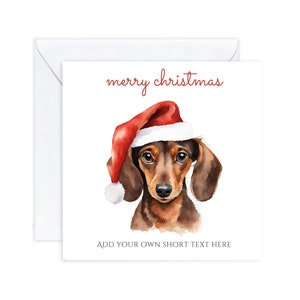 Cartes de Noël personnalisées, Cartes de Noël teckel, Pour des amis, Pour maman et papa, Noël chien mignon, carte spéciale