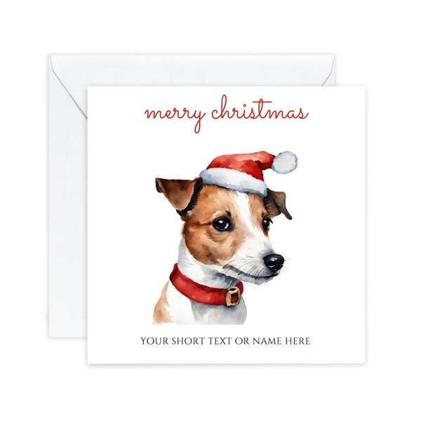Personalised Christmas cards, Jack Russell Christmas cards, For friends, For Mum and Dad, Jack Russell Lover, Cute dog xmas, Special Card