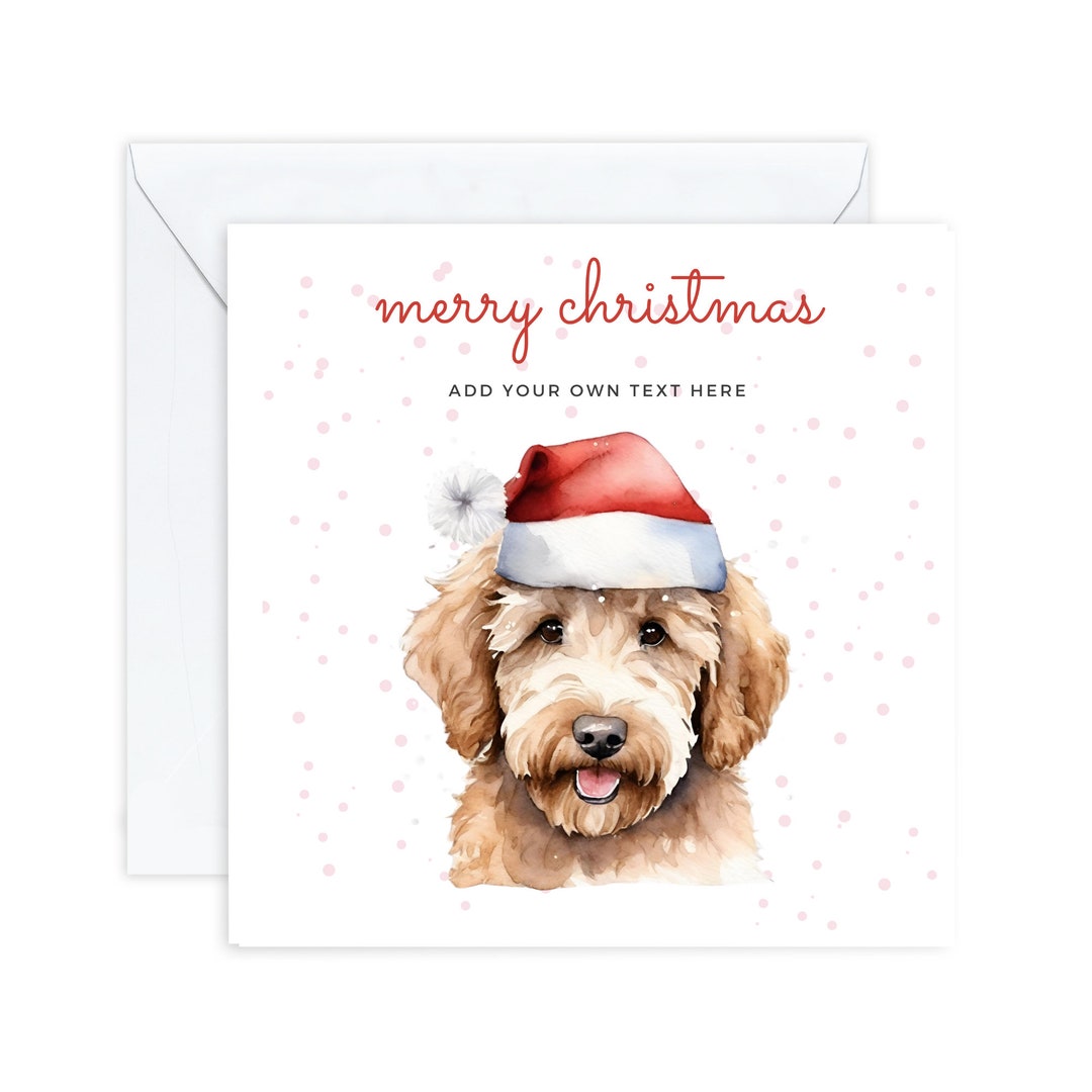 Personalised Christmas Cards, Labradoodle Christmas Cards, for Friends