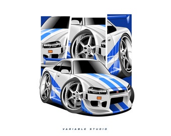 Chibi Custom Cars Illustration