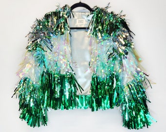 Minty Greens Tinsel Jacket