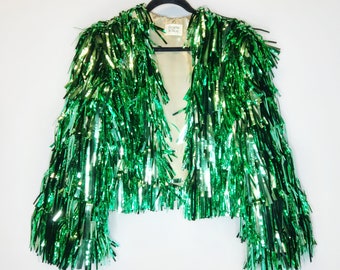 Metallic Green Tinsel Jacket