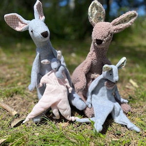 Kangaroo & Joey Sewing Pattern With Pouch, Size Medium, Stuffed Animal ...