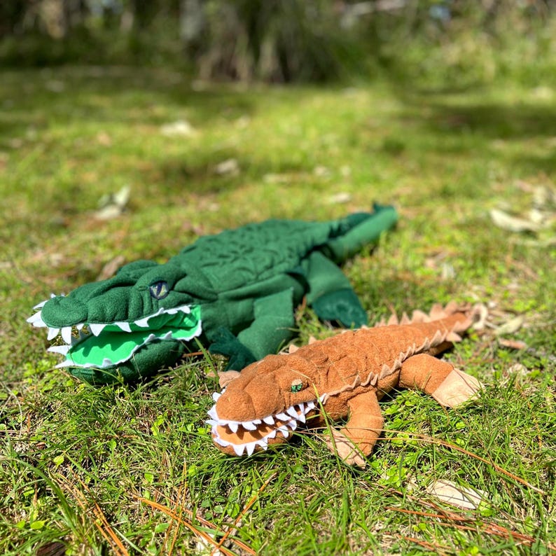 Crocodile Alligator Sewing Pattern: Plush Toy With Pyjama Pocket ...