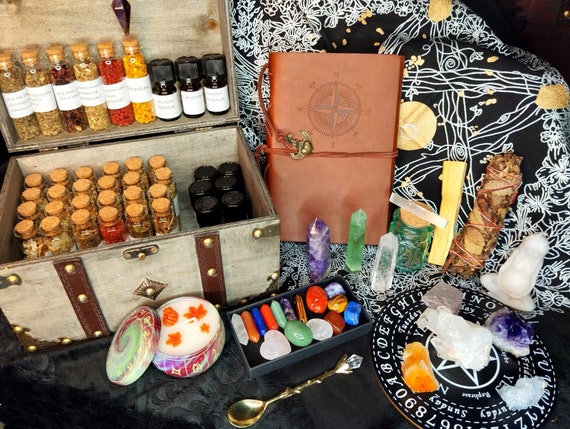 Witch Supplies Starter Kit, Spell Kit, Sorcière, Zaubertrank, Wiccan Altar,  Witch Kit, Potion Kit, Apothecary Box Witchcraft Kit 