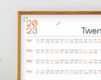 2023 WALL ART CALENDAR Printable |  Functional Art | Instant Download pdf