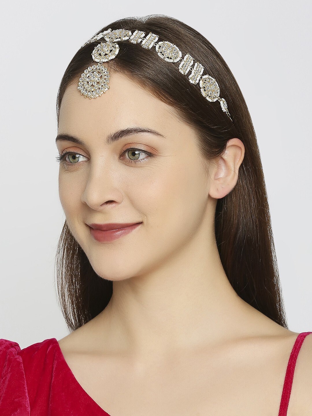 Headband Matha Patti With Pearl and Kundan Sheeshpatti Kundan Etsy