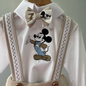 Personalized Mickey Mouse Outfit: Baby First Birthday Cake Smash