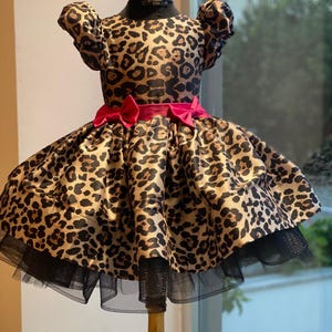 Handmade Leopard Print Tutu Dress: Girls&#39; Party Outfit