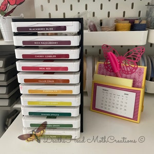 Stampin Up ink pad storage.  Designed for new style ink pads, 3d printed, holds 10 ink pads.