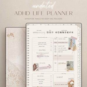 ADHD Digital Planner | 953 Pages | ADHD Planner Adult | iPad ADHD Planner | Goodnotes + Android Planner | Adhd Daily Planner | Science based