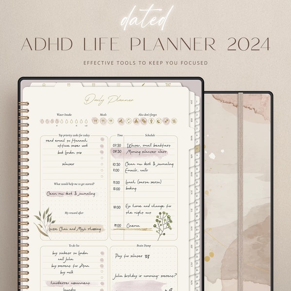 ADHD Planner 2024 | 959 Pages | ADHD Planner Adult | ADHD Daily Journal | Adhd Planner for Ipad | Goodnotes Planner | Life Planner