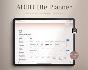 Agenda para TDAH | Modelo Notion | Agenda para TDAH Adulto | Agenda Digital para TDAH | Agenda Digital | Calendário 2026 | Agenda de Vida | Agenda Notion
