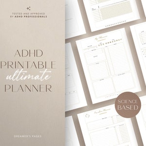 ADHD Planner | ADHD Printable Planner | ADHD Planner Adult | Adhd Daily Journal | Weekly Planner | Monthly Planner | Printable Life Planner