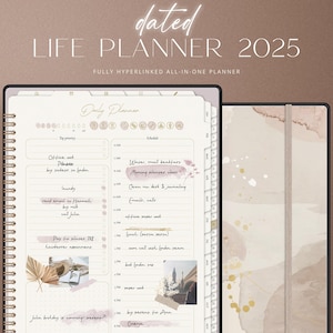 Digital Life Planner 2025 | All in one Planner | iPad Planner | Daily Journal | Goodnotes, Noteshelf Planner | Dated Digital Planner 2025