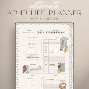 ADHD Digital Planner 2025 | 900+ Pages | ADHD Planner Adult | iPad ADHD Planner | Goodnotes Android Planner | Daily Planner | Science based