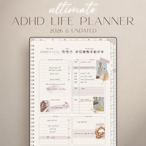 Agenda numérique TDAH 2026, Agenda TDAH adulte, Agenda TDAH pour iPad, Agenda Android Goodnotes, Agenda quotidien, Basé sur la science, Agenda numérique