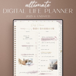 2025 Digital Planner | All in One Planner | iPad Planner | Daily Journal | Goodnotes, Noteshelf Planner | Dated Digital Life Planner 2025