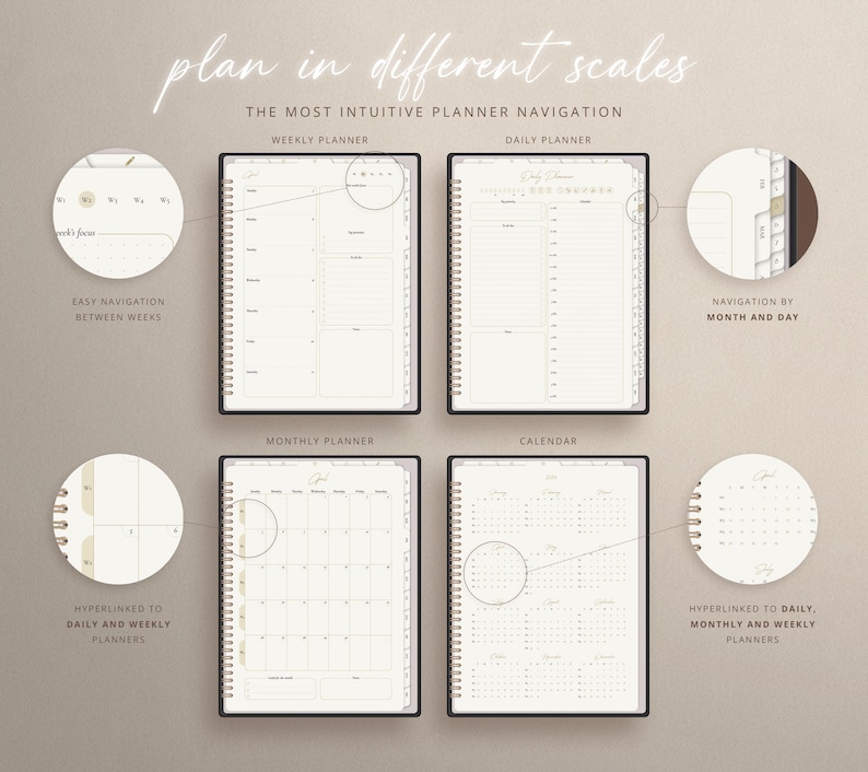 Digital Life Planner 2026, All in one Planner, iPad Planner, Daily Journal, Goodnotes Planner, Weekly Planner, Dated Digital Planner 2026 image 4