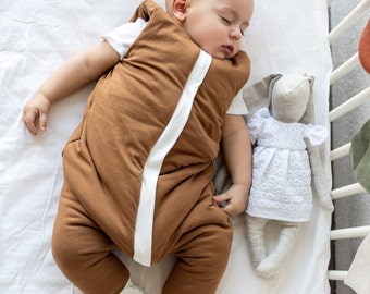 Organic cotton jersey baby sleeping bag with legs, Baby sleep bag, Baby sleep-suit, Oeko-tex standard cotton sleeping sack,Baby shower gift