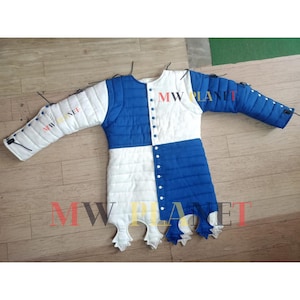 Mittelalterlicher Gambeson mit Polsterung: Aketon, Rüstjacke aus Baumwolle