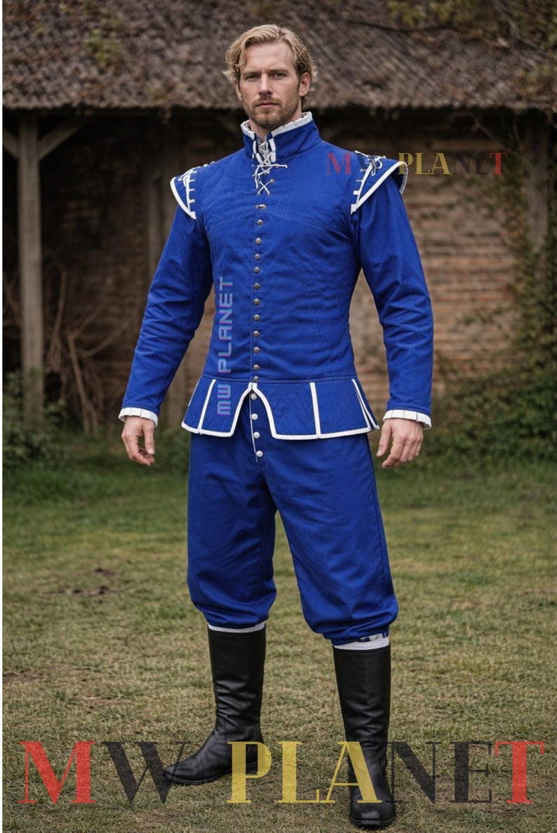 Medieval Padded Cotton Gambeson Set: Arming Jacket & Pants - Roleplay Costume image 3