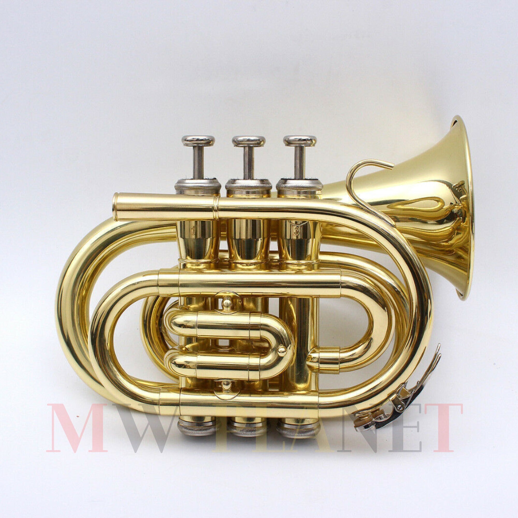 Travel Instruments Bb Brass Pocket Trumpet: Compact Travel Instrument With Case ...