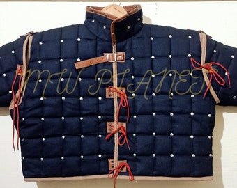 Medieval Witcher Gambeson: Thick Padded Cosplay Armor Jacket