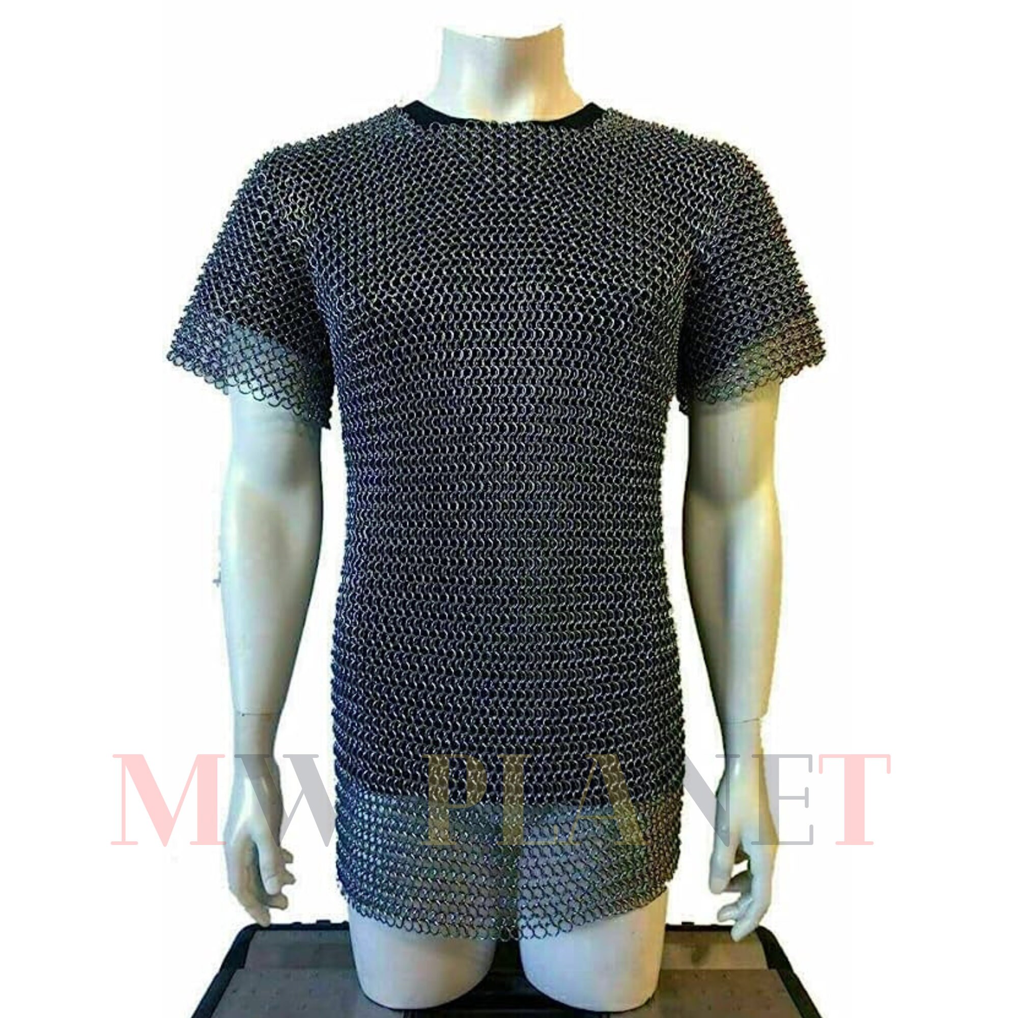 Aluminum Butted Chainmail Shirt: Medieval Half Sleeve Haubergeon - Etsy
