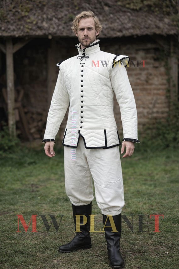 Medieval Padded Cotton Gambeson Set: Arming Jacket & Pants - Roleplay Costume