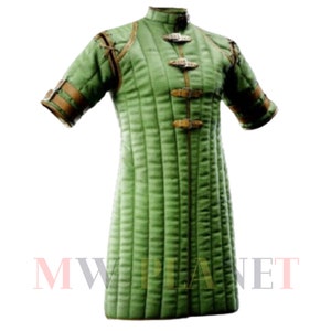 Medieval Viking Padded Gambeson Full Sleeve Armor Chainmail Aketon 100% Cotton Fabric For Reeanctment Of Historical Jacket SCA LARP