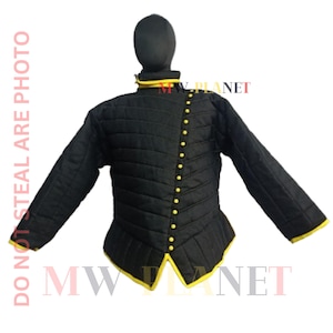 Medieval Viking Gambeson Full Sleeve Armor Cotton Fabric Thick Padded Protective Armor Aketon For Reanctment Of Historical Jacket SCA LARP