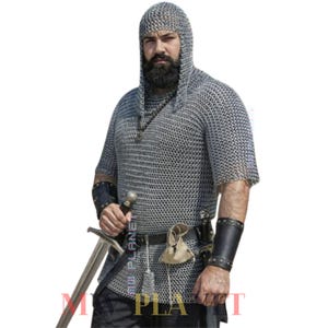 Maglia di cotta di maglia in alluminio: cotta di maglia medievale a mezza manica