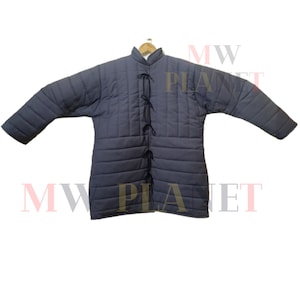 Medieval Viking Gambeson Aketon Costume Full Sleeve Protective Cotton Fabric jacket For Reeanctment Of Historical SCA LARP Halloween Gift