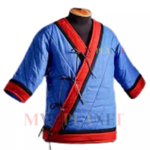 Medieval Aketon Gambeson Full Sleeve I Short Cotton Fabric Protective Padded Armor I Reeanctment Of Historical SCA LARP Halloween Gift