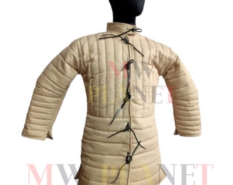 Medieval Thick Padded Doublet Gambeson I Medieval Cotton Fabric Armor Costume | SCA Fighting Arming Jacket Best For black friday, christmas